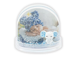 Photo Globe Baby snow blue  6 
