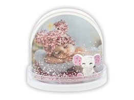 Photo Globe Baby snow pink  6 