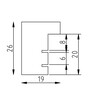 Houten kader 58 zwart 10x10