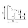 Houten kader 2440 10x10 creme  2 