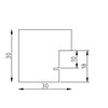 Houten kader 52 10x10 eik  2 