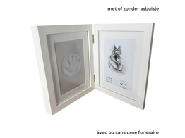 Cadre en bois double blanc