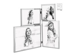 Shiny metal photo frame quadruple