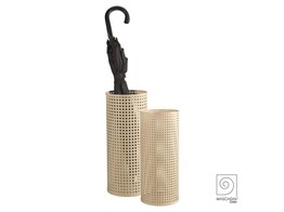 Set of 2 metal Umbrella stands Rattan 2