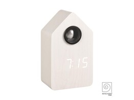 Digital Coucou clock N149Q in ABS and MDF white
