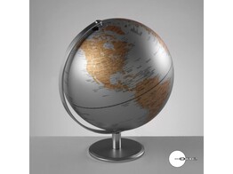 Led Lighting globe with matt metallic finish and steel base. Diam. 30 cm.