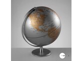 Led Lighting globe with matt metallic finish and steel base. Diam. 30 cm.
