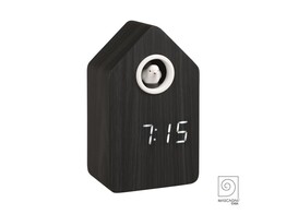 Digital Coucou clock N149D in ABS and MDF black