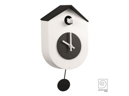Wall Coucou clock N148Q in ABS with pendulum  black-white 
