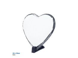 Ardoise en forme de coeur 15x15cm mat  5 