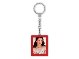 Porte cle photo en metal 3 5x4 5  rouge  6 