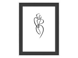 Cadre bois Silhoutte noir