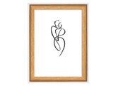 Silhouette wooden frame 20x30 nature  4 