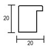 Houten kader Top Cube 15x20 lila  2 