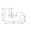 Bakkader 90A 20x20 naturel