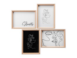 Silhouette wooden multi  frame 4x13x18 nature