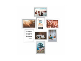 Cadre pele-mele 8 photos 10x15 chrome