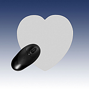 Mousepad Black foam, White top Heart (10)