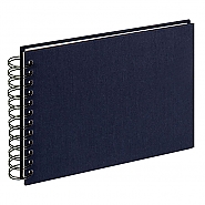 Spiraalalbum Cloth linen cover, 23x17 cm Dark Blue (2)