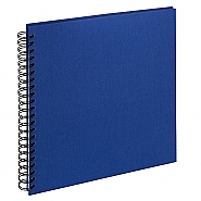 Spiraalalbum Cloth linen cover 30x30 cm Blue (2)