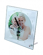 Horloge en verre carre 20cm + mechanisme (2)