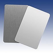 Carte de visite en alluminium blanc 85x54mm (10)