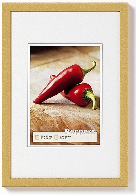 Peppers wooden frame 30x40 gold (2)