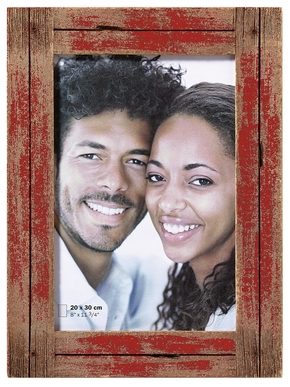 Dupla portrait frame, 20x30 cm, red