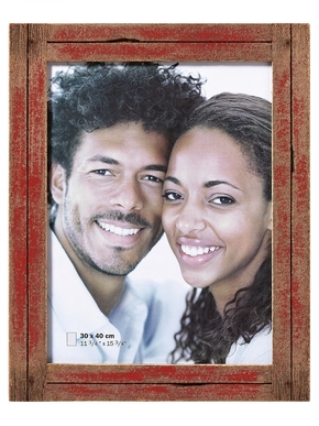Dupla portrait frame, 30x40 cm, red