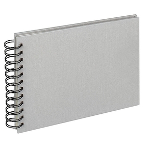 Spiraalalbum Cloth linen cover, 23x17 cm Grey (2)