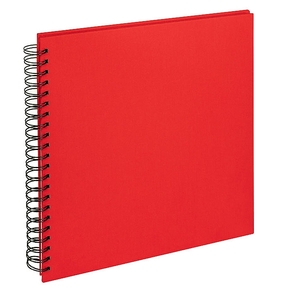 Spiraalalbum Cloth linen cover 30x30 cm Red (2)