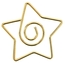 Metal Decorative Clip, gold, star (5)