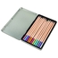 Wooden pencils in metalic colours 12pcs in a metal box (5)