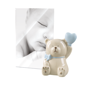 Baby acrylic frame with ceramic bear A1829 light blue 10x15 (3)