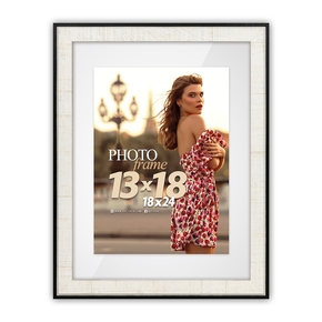 Wooden frame with floating glass Roma White 18x24 (4)